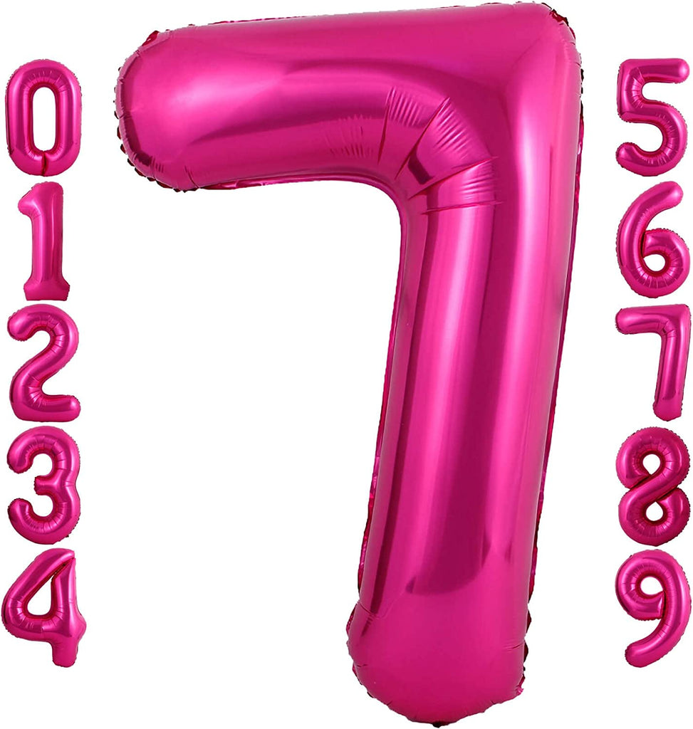 40 Inch Hot Pink Number 1 Balloon Large Size Jumbo Digit Mylar Foil Helium Bright Pink Balloons for Birthday Party Celebration Decorations Graduations Anniversary Baby Shower Photo Shoot