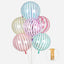 Self-sealing Bubble Balloons Stripe Crystal 18inch Wrinkle Free Balloons (Muiltcolor, 18inch)