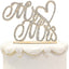 Mr and Mrs Wedding Cake Topper - Premium Rose Gold Metal Rhinstone