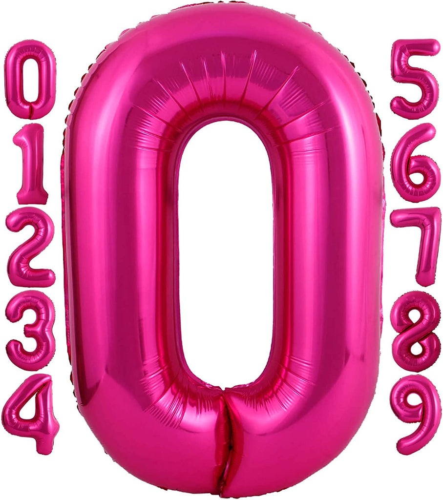 40 Inch Hot Pink Number 1 Balloon Large Size Jumbo Digit Mylar Foil Helium Bright Pink Balloons for Birthday Party Celebration Decorations Graduations Anniversary Baby Shower Photo Shoot