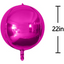 4pcs Giant Hot Pink 4D Foil Balloons, 22 Inches