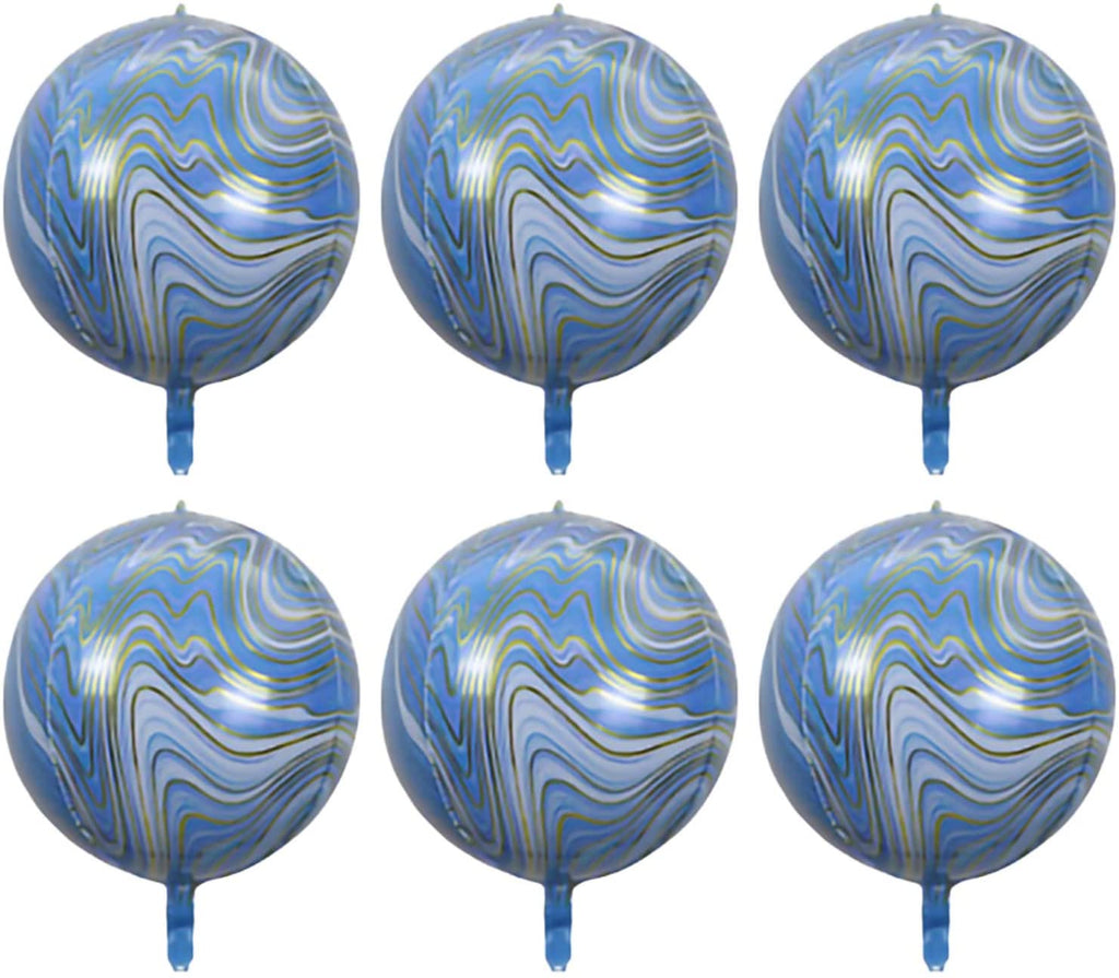 Marble Agate Balloon 6 Pieces 20" 4D Aluminum Foil Balloon