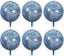 Marble Agate Balloon 6 Pieces 20" 4D Aluminum Foil Balloon