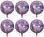 Marble Agate Balloon 6 Pieces 20" 4D Aluminum Foil Balloon