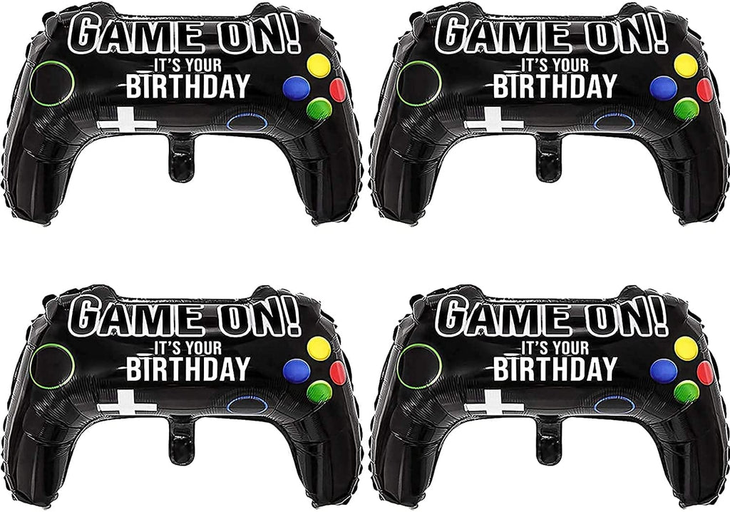 4 Packs Video Game Party Balloons, 23.6 x 15.7 Inch