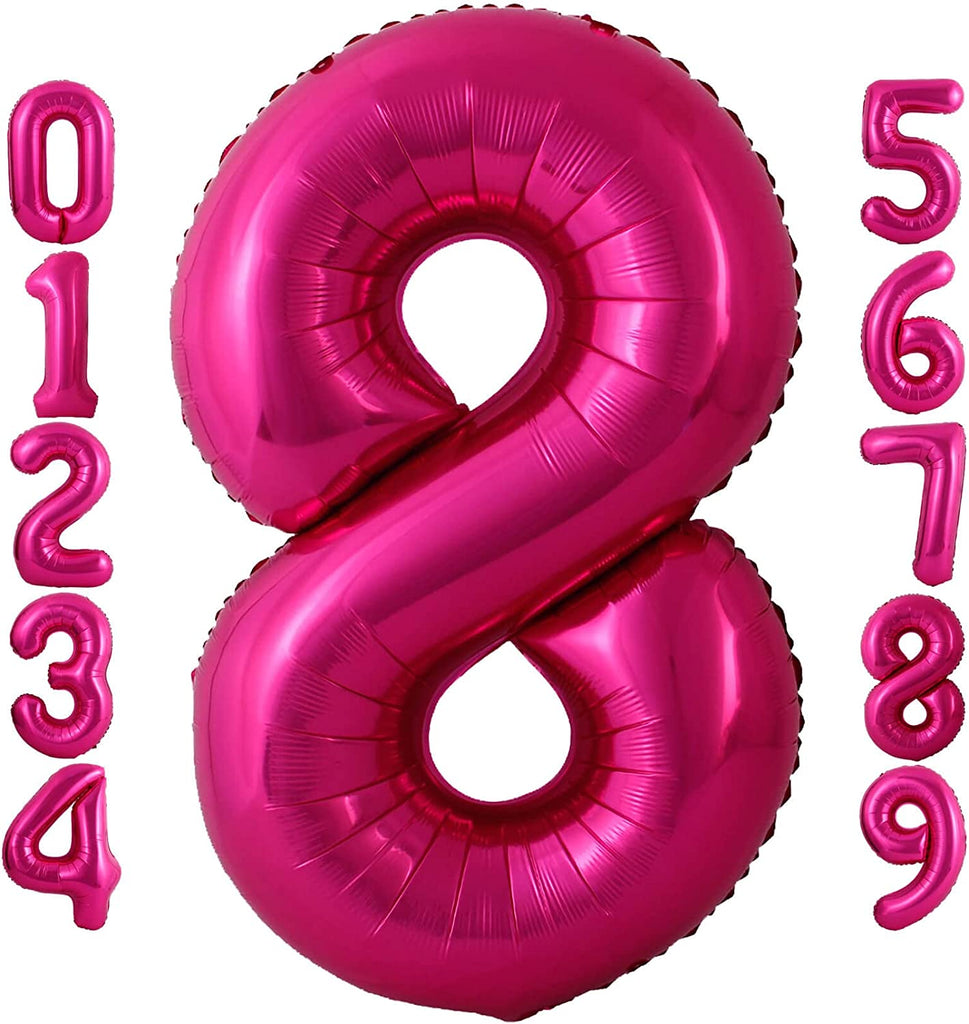 40 Inch Hot Pink Number 1 Balloon Large Size Jumbo Digit Mylar Foil Helium Bright Pink Balloons for Birthday Party Celebration Decorations Graduations Anniversary Baby Shower Photo Shoot