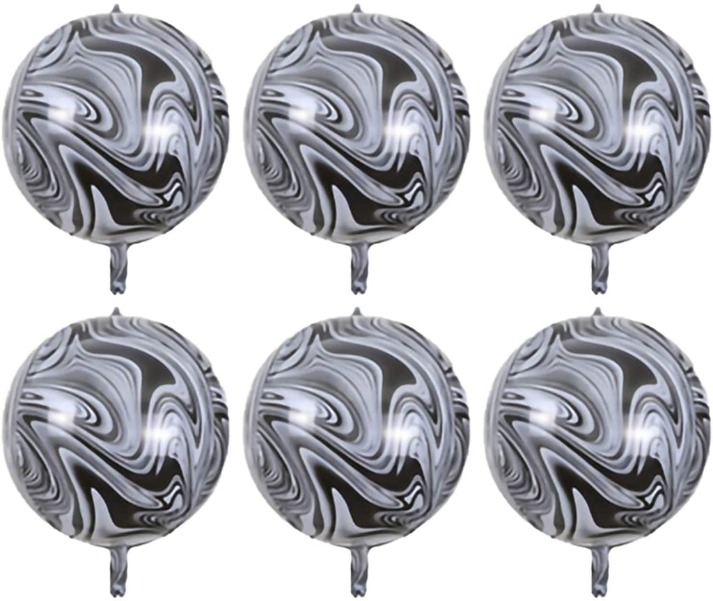 Marble Agate Balloon 6 Pieces 20" 4D Aluminum Foil Balloon