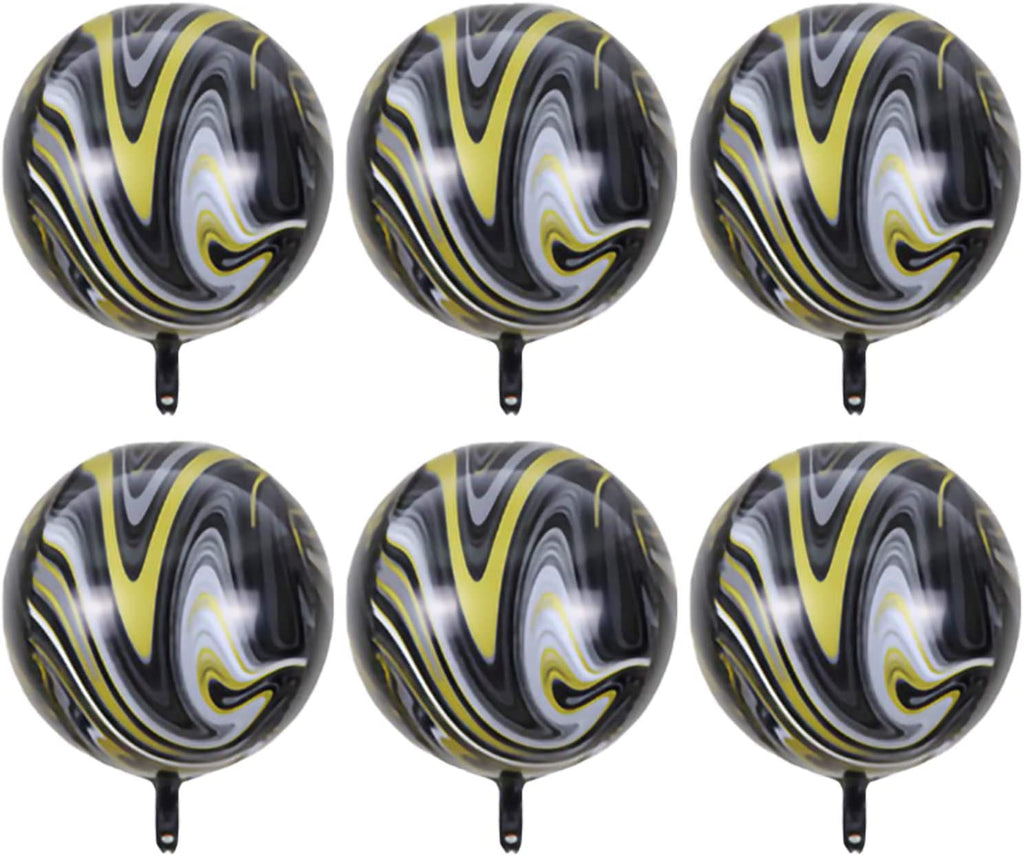 Marble Agate Balloon 6 Pieces 20" 4D Aluminum Foil Balloon