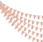 30 Ft Rose Gold Double Sided Glitter Metallic Paper Triangle Flag Pennant Bunting Banner