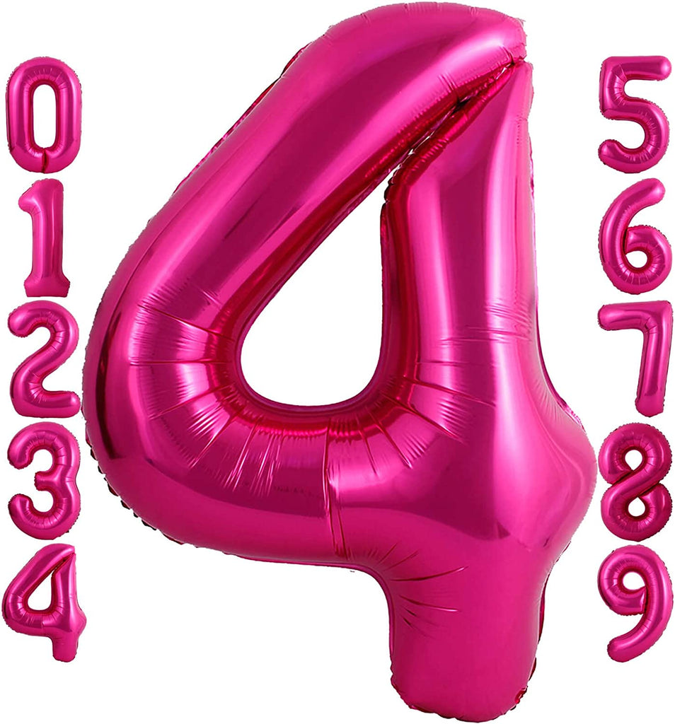 40 Inch Hot Pink Number 1 Balloon Large Size Jumbo Digit Mylar Foil Helium Bright Pink Balloons for Birthday Party Celebration Decorations Graduations Anniversary Baby Shower Photo Shoot