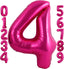 40 Inch Hot Pink Number 1 Balloon Large Size Jumbo Digit Mylar Foil Helium Bright Pink Balloons for Birthday Party Celebration Decorations Graduations Anniversary Baby Shower Photo Shoot