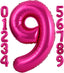 40 Inch Hot Pink Number 1 Balloon Large Size Jumbo Digit Mylar Foil Helium Bright Pink Balloons for Birthday Party Celebration Decorations Graduations Anniversary Baby Shower Photo Shoot