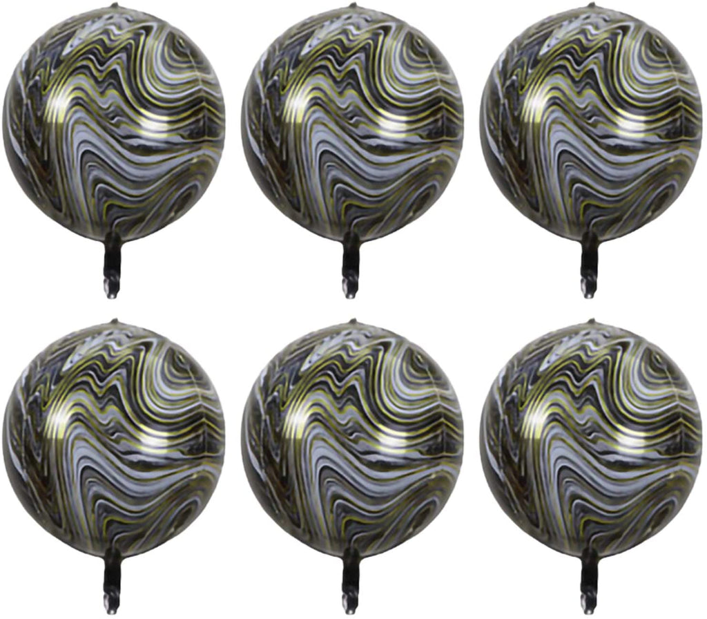 Marble Agate Balloon 6 Pieces 20" 4D Aluminum Foil Balloon