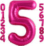 40 Inch Hot Pink Number 1 Balloon Large Size Jumbo Digit Mylar Foil Helium Bright Pink Balloons for Birthday Party Celebration Decorations Graduations Anniversary Baby Shower Photo Shoot