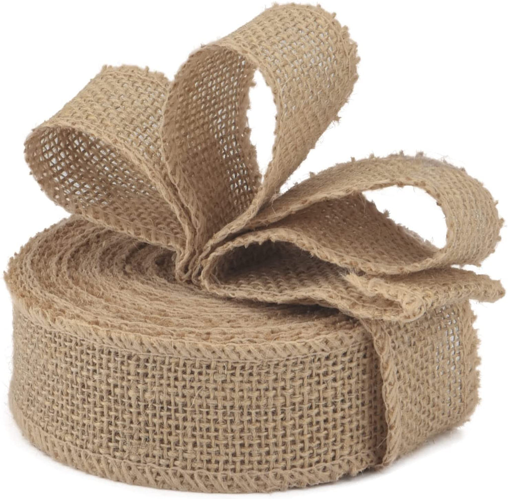 Burlap Fabric Ribbon for Party and Home Decoration, 11 Yards (1-1/2 inch)