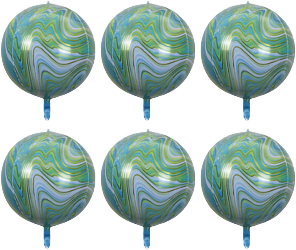 Marble Agate Balloon 6 Pieces 20" 4D Aluminum Foil Balloon