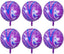 Marble Agate Balloon 6 Pieces 20" 4D Aluminum Foil Balloon