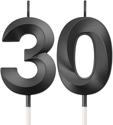 30th Birthday Candles Cake Numeral Candles Happy Birthday Cake Topper Decor