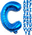 40-inch (about 101.6 Cm) Large Blue Letter Balloon A-Z