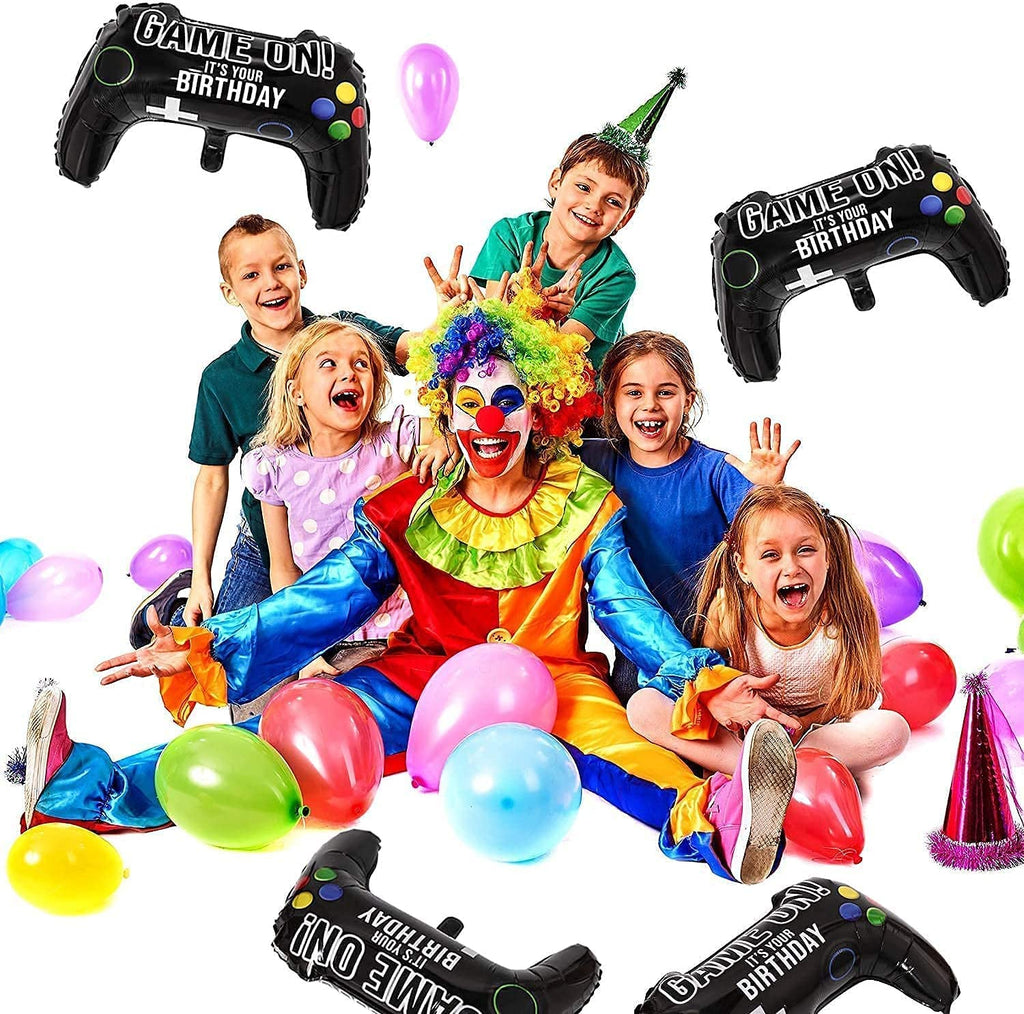 4 Packs Video Game Party Balloons, 23.6 x 15.7 Inch