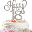 Happy 18th Birthday Cake Topper with Sparkly Silver Rhinestone