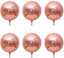 6 Count 18inch Rose Gold Round Sphere Shaped, Rose Gold, Helium Inflable