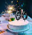 Black 60th Birthday Candles, Number 60 Cake Topper for Birthday Decorations Party Decoration