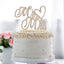 Mr and Mrs Wedding Cake Topper - Premium Rose Gold Metal Rhinstone