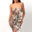 Shinning Stars Silver Sequins Fashion Hipster Fringed Body Chain, Party Outfit for Gilrs, Women