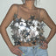 Shinning Stars Silver Sequins Fashion Hipster Fringed Body Chain, Party Outfit for Gilrs, Women