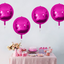 4pcs Giant Hot Pink 4D Foil Balloons, 22 Inches